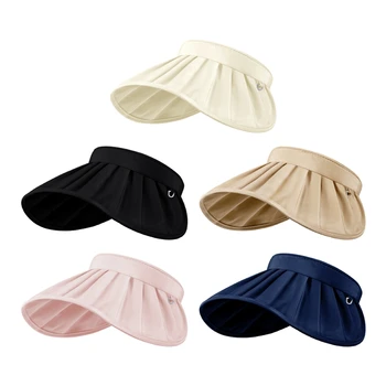1 бр. нова солнцезащитная шапка с дишаща защита от слънцето, сгъваема лятна празна шапка на покрива за почивка, спорт на открито, солнцезащитная шапка