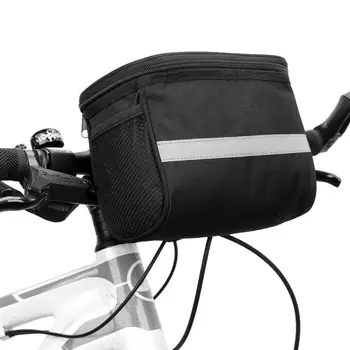 1 бр. чанта за кормилото на Велосипеда, Кошче за Багаж отпред с шнорхел, Светоотражающая градинска чанта на Кормилото на Велосипед, велосипедни чанти
