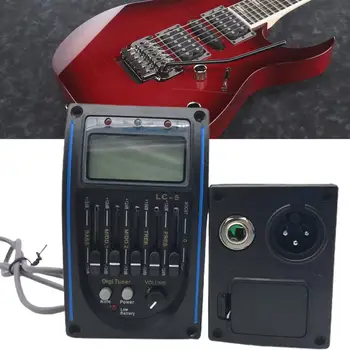 1 Комплект Активен китара звукосниматель Система еквалайзер EQ Регулатор на силата на звука на батерии Дървена китара звукосниматель Аксесоари за китара