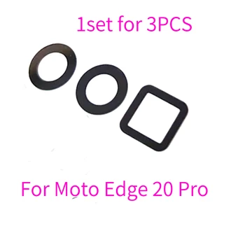 1 комплект от 3 бр. за Motorola Moto Edge 20 Pro, стъклен капак на обектива на задната камера със защитен стикер