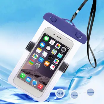 1 Комплект Чанта за сушене, телефон Сензорен екран, Водоустойчив, устойчив на удари PVC Плажен Къмпинг Водоустойчива чанта за телефон, Водни спортове