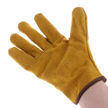1 Чифт предпазни ръкавици от телешка кожа За ремонт на заваръчни работи Износоустойчивост