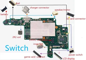 10 бр. за дънната платка Nintendo Switch, ремонт на печатни платки, порт за зареждане, слот за SD-карта, гъвкав конектор за конзолата NS