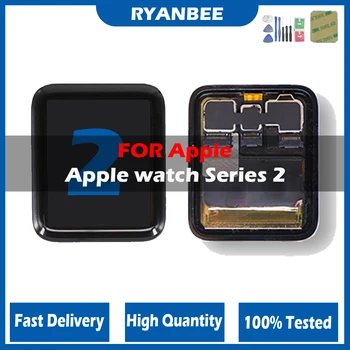100% Тест дисплей за Apple Watch Series2 38 мм 42 мм LCD дисплей за смяна на сензорен екран дигитайзер в събирането на APPLE Watch S2 LCD