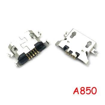 100шт Micro USB 5-пинов тежък пластинчатый 1.27 мм, без усукване страничната Женски Порт кабел за зареждане Конектор За lenovo A850 USB Jack Socket