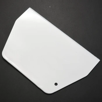 10X Плосък бял пластмасов декоратор за торти, Инструмент за скребания теста 19 см X 12,5 см