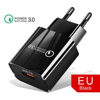 18 Вата USB зарядно Устройство за Бързо зареждане на QC 3,0 Стенни зареждане за iPhone 13 12 11 X pro max Samsung Xiaomi Mobile EU US Plug Adapter Travel