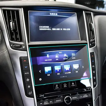 2 бр. Автомобилна навигация GPS, горна и долна Защитно фолио за екран за Infiniti Q50 2014-2019, за Infiniti Q60 2017-2019 автомобилни аксесоари