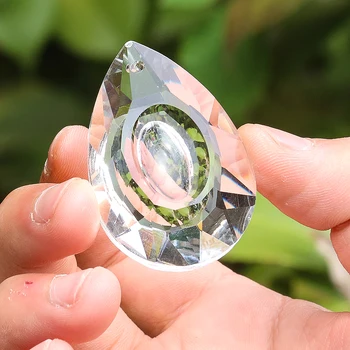 2 ЕЛЕМЕНТА 47 мм прозрачна кристална висулка 