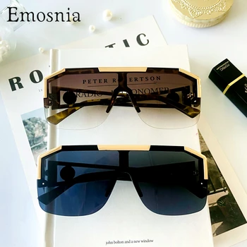2021 Мъжки Модни слънчеви очила Голям размер, квадратен Ретро Брендовый дизайн, Слънчеви Очила, Модни Слънчеви очила за шофиране на открито UV400 на Едро