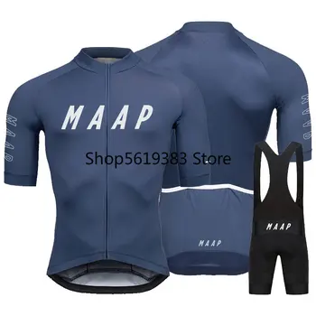 2023 MAAP Мъжки вело комплекти за езда, потници за колоезденето Pro Team, пътен под наем, къси ръкави, велосипедна облекло, панталони-лигавник, спортно облекло МТБ