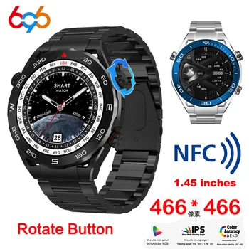 2023 Нови бизнес smart-часовници, мъжки часовници Син Зъб за разговори, спортни умни часовници с безжична подзарядкой, NFC, водоустойчив музикални часовници Ultimate