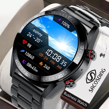 2023 Новите смарт часовници с Екран 454*454, които се показват Винаги на Времето на Повикване чрез Bluetooth, Местната Музика, Умни Часовници За Мъже, Слушалки Android TWS