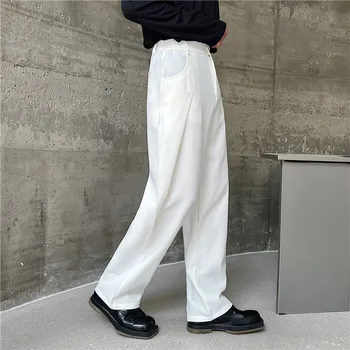 2023, пролет, корейски стил, персонализирано сгъваем дизайн, мъжки ежедневни свободни обикновена костюмные панталони за мъже, размер M-XL