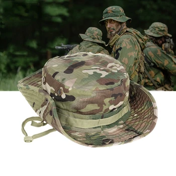 2023 Цвят, военна утепленная камуфляжная шапка Boonie най-високо качество, Мъжки И Дамски армията тактическа шапка за лов, Къмпинг, мультикамерная шапка, подарък