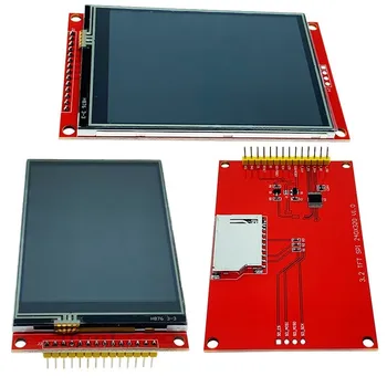 3.2-инчов SPI Сериен порт TFT LCD дисплей Модул на дисплея ILI9341 DriverTouch Екранната лента 240*320