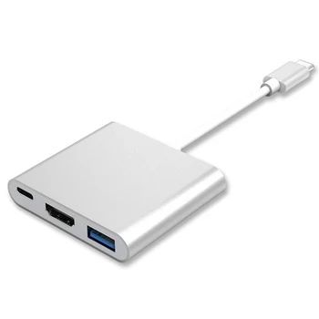 3-в-1 Thunderbolt 3 USB Type C USB 3.1-HDMI 4K USB3.0 USB 3.1 адаптер-кабел конвертор за macbook pro 2016 macbook 2015