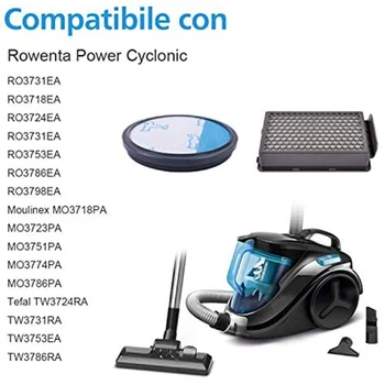 4 бр. HEPA-филтри за Rowenta Cyclonic Power Серия RO3753EA, RO3731EA, RO3786EA / за Moulinex/ Compact Tefal