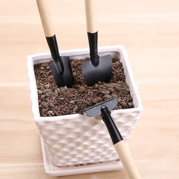 4 бр. градинска лопата, гребла, здрав, защитен от ръжда комплект градински инструменти, за рохкава пръст, тежки скални почви