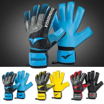 4 мм Латекс вратарские ръкавици със защита от отпечатъци, сгъстено футболни вратарские ръкавици, професионални футболни ръкавици вратарские