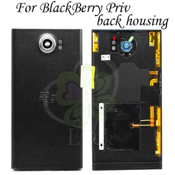 5,4-инчов калъф за отделението за батерията на Blackberry Priv, задната част на вратата на достъпа на корпуса, задната част на кутията със странични бутони + Замяна детайл за обектива на камерата Priv