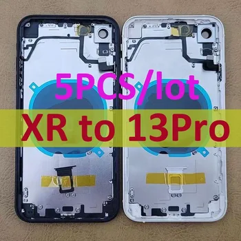 5 бр./лот, направи си сам, за iPhone XR, като 13 Pro, Задната обвивка за шаси xr-13Pro, iPhone XR се Превръща в 13 Pro, делото на отделението за батерията, корпус