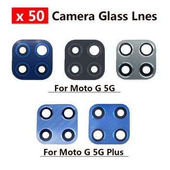 50 Бр 100% Оригинал за Motorola Moto G 5G Plus Задната камера Стъклен обектив с лепило за подмяна на резервни части за ремонт на