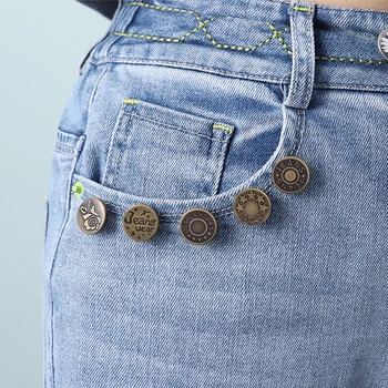 5шт 17 мм дънкови копчета за мъже и жени, подвижни панталони, без шевни, копчета за промяна на размера на талията, аксесоари за изпращане на отвертка