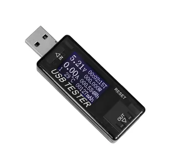 8 in1 Текущото напрежение на USB Тестер за напрежение капацитет QC2.0 3,0 4-30 В Тест на електрическа енергия М, ток Монитор Волтметър Амперметър