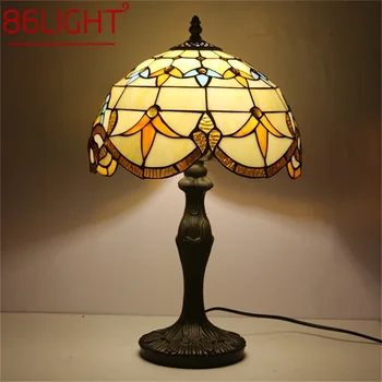 86LIGHT Настолна лампа Tiffany, модерна за спални, креативна декорация от цветя, фигурки, led лампа, украса за Дома