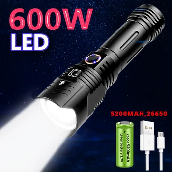 900000000LM НОВ led фенерче XHP360 600w Тактически фенери USB Акумулаторна лампа с 6000-метров увеличение, водоустойчив фенер