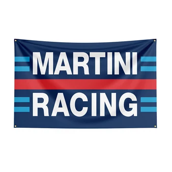 90x150 см Martini Racings Флаг С Принтом От Полиестер За Състезателен Автомобил Банер За вашия интериор-3x5 фута флаг Банер Флаг Банер За вашия интериор