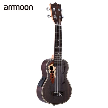 ammoon 21 Инчов ukulele от Палисандрово дърво ukulele Uke с еквалайзер Струнен музикален инструмент Китара Музикални Инструменти мини-гитарара