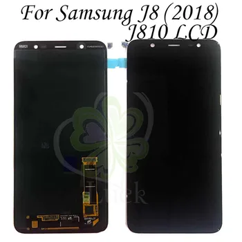 Amoled дисплей За Samsung Galaxy j8 2018 j810 LCD сензорен дисплей, Дигитайзер, възли За Samsung j8 SM-j810 LCD