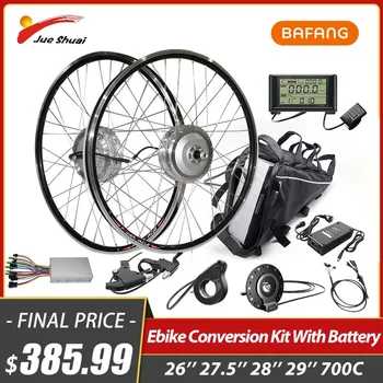 Bafang 48V 500W Ebike Conversion Kit 20/20AH Акумулаторна батерия За Електрически Мотор С Бесщеточным Предно задвижване 26 
