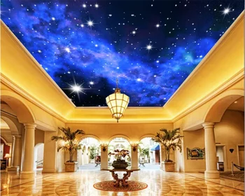 beibehang papel de parede Индивидуален нов окачен тавана бар KTV Box Персонализирани тапети на тема Галактика и Звездното небе