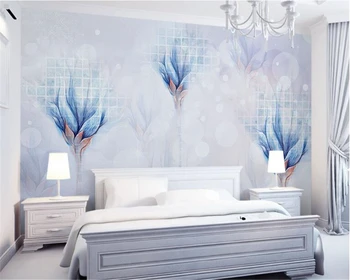 beibehang Тапети по поръчка 3D син фантазийный цвете мозайка тухла модел начало декор на фона на тапети за стени d 3