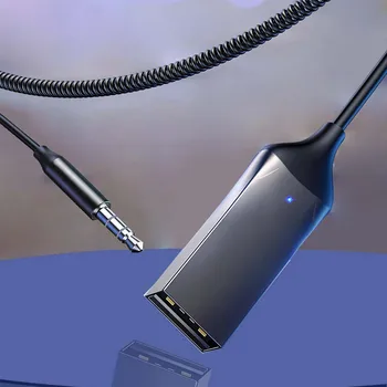 Bluetooth Aux Безжичен адаптер за автомобил Bluetooth приемник с USB конектор 3,5 мм Аудио Музика микрофон, адаптер за свободни ръце за автомобил на динамиката на Горещ