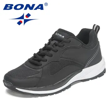 BONA 2023 Дишащи и удобни Мъжки Маратонки за бягане Zapatillas Hombre Deportiva, Мъжки Маратонки за Бягане дантела, Мъжки Спортни обувки
