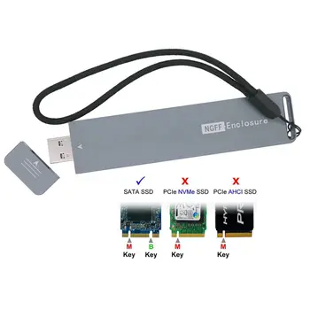 Cablecc USB 3.0 Външен адаптер PCBA Conveter, карта с флаш диск, тип B/M-key NGFF M2 SSD