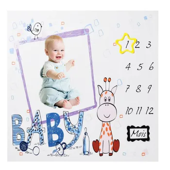 Cartoony модел за Новородени бебета, Одеяла, за да Етапи, реквизит за снимки, текстилен фон, Календар за Момчета и Момичета, аксесоари за Фотофона,