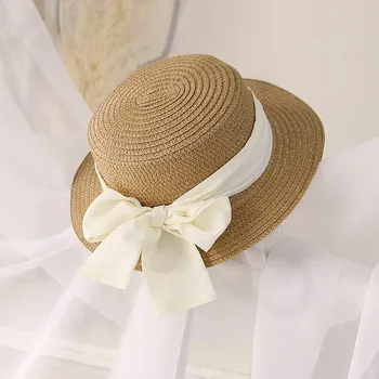 Citgeett/ летни слънчеви шапка с бродерия, регулируеми плажни шапки за момичета 2-6 години