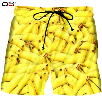 CJLM, мъжки летни шорти с 3D принтом, творчески плодов банан, всекидневни креативен дизайн, мъжки къси панталони оверсайз 5XL