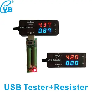 DC 3,2-30 USB Тестер и Резистор Волтметър Амперметър Монитор Капацитет Тестер Мощност Битов Резистор Измерване на напрежение, Ток