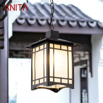 DENI Класическа окачена лампа в стил ретро, съвременна градинска led лампа, водоустойчив за украса на дома: коридор