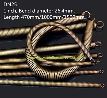 DN25 (1 инч), Диаметърът на огъване на 26,4 мм, Дължина 470 мм/1000 m /1500 мм ръчно pipe бендер от PVC жично инструмент за огъване на тръби криволинейная пружина