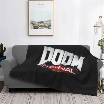 Doom Eternal Gaming, пушистое одеяло, страхотно каре за дома 125*100 см