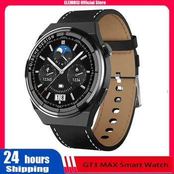 Elemosi GT3 MAX Смарт часовници Bluetooth Кол Гласов асистент, пълен сензорен монитор на сърдечната честота, NFC smart-часовници, безжично зарядно устройство за Huawei