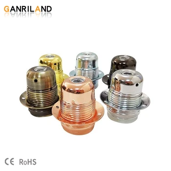 GANRILAND САМ Притежател на основание лампи E26 E27 Контакти Промишлени ретро Метални осветителни тела за подвесного лампа с пръстен