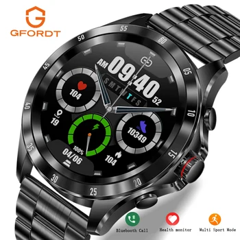 GFORDT Нови Мъжки Смарт часовници Bluetooth Answer Покана Мъжки Часовник IP68 Водоустойчив Термометър Тракер, Спортни Умни часовници Мъжки 20223